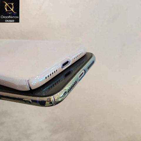 iPhone XS / X Cover  - Black - Rainbow Dew Drops Ultra Thin Semi Transparent Back Hard Shell Case