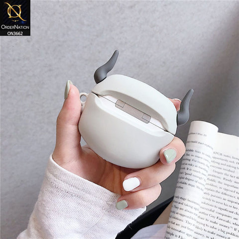 Airpods Pro Cover - Gray - Trending 3D Monkey Shape Soft Silicone Airpods Case