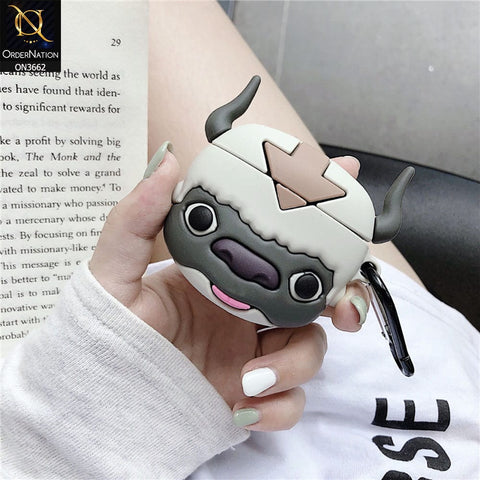 Airpods Pro Cover - Gray - Trending 3D Monkey Shape Soft Silicone Airpods Case