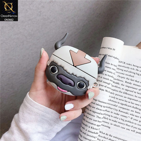 Airpods Pro Cover - Gray - Trending 3D Monkey Shape Soft Silicone Airpods Case