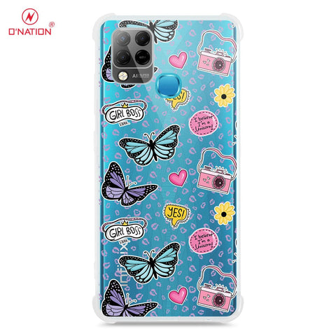 Infinix Hot 10T Cover - O'Nation Butterfly Dreams Series - 9 Designs - Clear Phone Case - Soft Silicon Borders