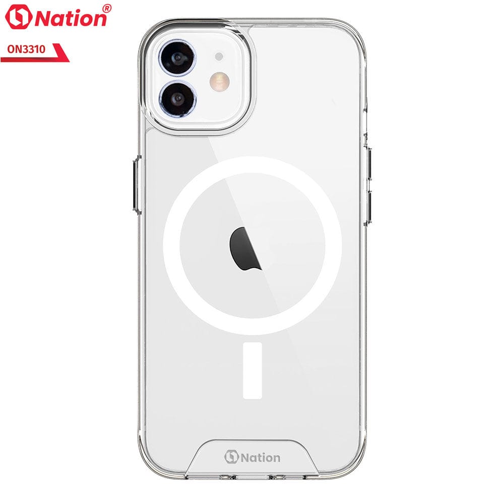 iPhone 12 Cover - ONation MagSafe Series - Premium Quality No Yellowing Drop Tested Tpu+Pc Clear Soft Edges