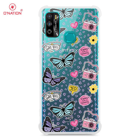 Infinix Hot 9 Play Cover - O'Nation Butterfly Dreams Series - 9 Designs - Clear Phone Case - Soft Silicon Borders