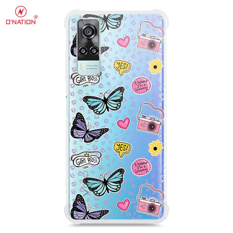 Vivo Y51 (2020 December) Cover - O'Nation Butterfly Dreams Series - 9 Designs - Clear Phone Case - Soft Silicon Borders