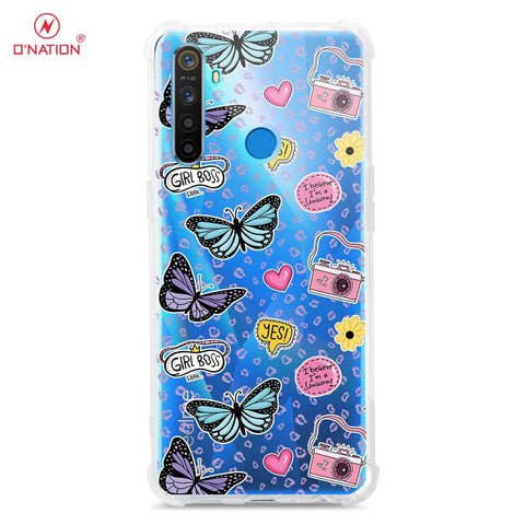 Realme 5i Cover - O'Nation Butterfly Dreams Series - 9 Designs - Clear Phone Case - Soft Silicon Borders