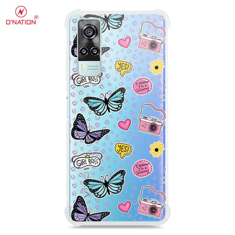 Vivo Y53s 4G Cover - O'Nation Butterfly Dreams Series - 9 Designs - Clear Phone Case - Soft Silicon Borders