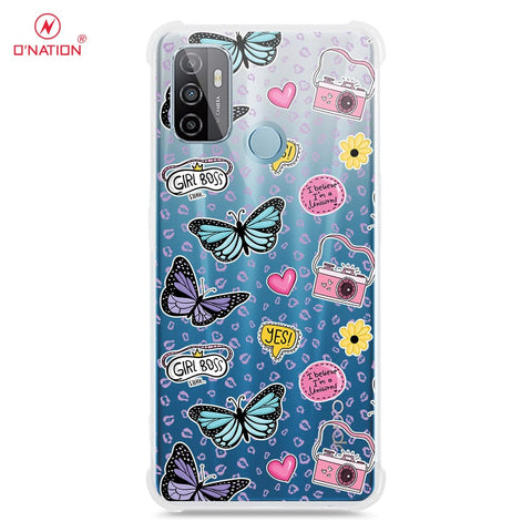 Oppo A53 Cover - O'Nation Butterfly Dreams Series - 9 Designs - Clear Phone Case - Soft Silicon Borders