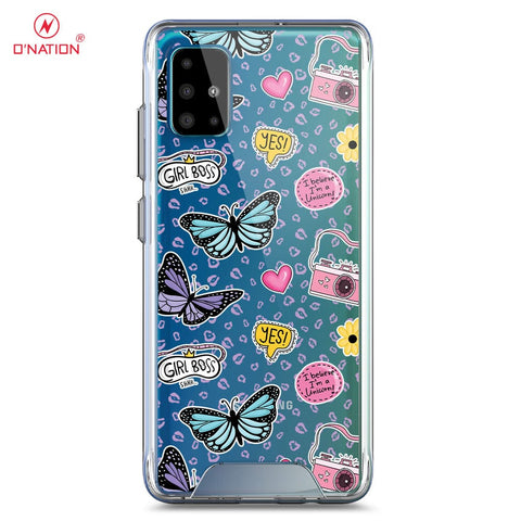 Samsung Galaxy A51 Cover - O'Nation Butterfly Dreams Series - 9 Designs - Clear Phone Case - Soft Silicon Borders