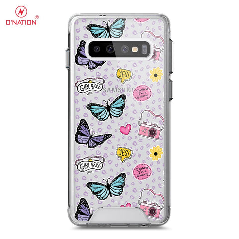 Samsung Galaxy S10 Cover - O'Nation Butterfly Dreams Series - 9 Designs - Clear Phone Case - Soft Silicon Bordersx