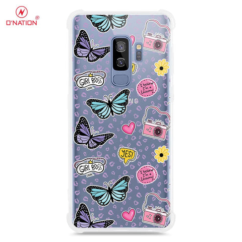 Samsung Galaxy S9 Plus Cover - O'Nation Butterfly Dreams Series - 9 Designs - Clear Phone Case - Soft Silicon Bordersx