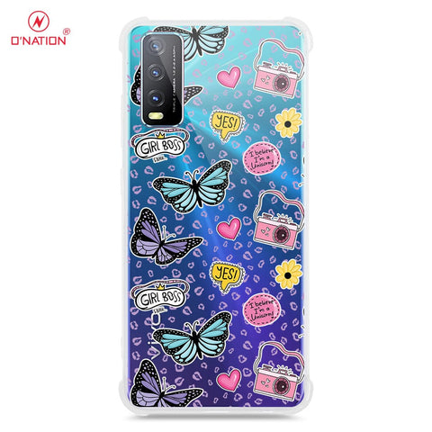 Vivo Y20 Cover - O'Nation Butterfly Dreams Series - 9 Designs - Clear Phone Case - Soft Silicon Borders