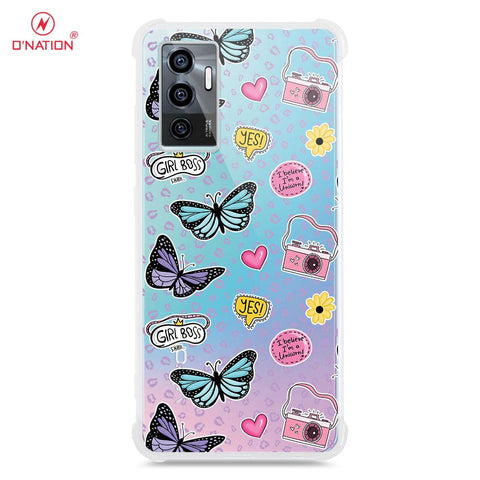 Vivo V23e Cover - O'Nation Butterfly Dreams Series - 9 Designs - Clear Phone Case - Soft Silicon Borders