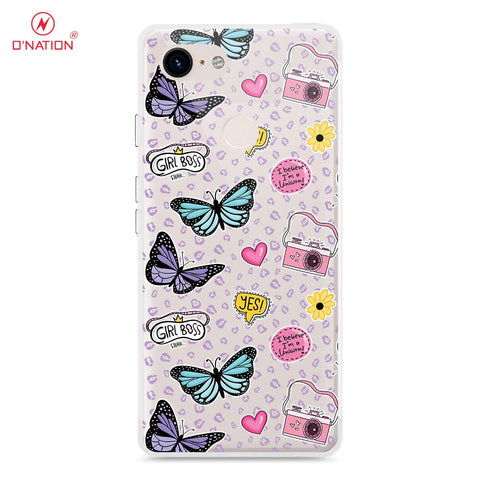 Google Pixel 3 Cover - O'Nation Butterfly Dreams Series - 9 Designs - Clear Phone Case - Soft Silicon Borders