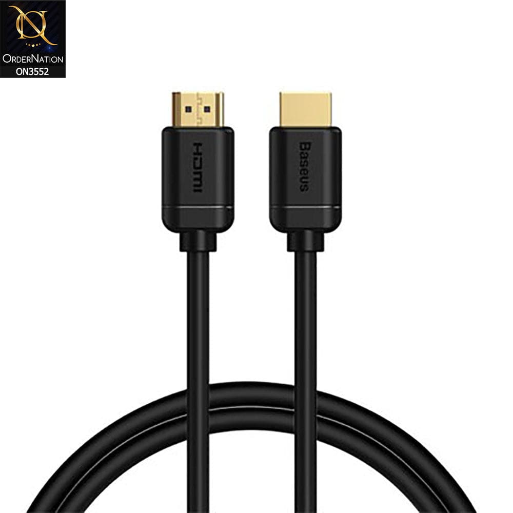 Baseus Horizontal HDMI 2.0 Cable 4K 60 Hz 3D 18 Gbps 2M Black (CADSP-B01)