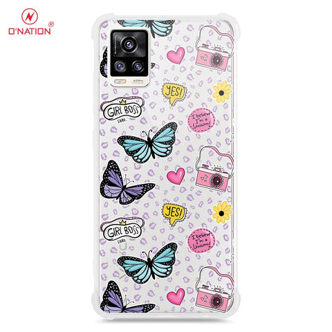 Vivo V20 Cover - O'Nation Butterfly Dreams Series - 9 Designs - Clear Phone Case - Soft Silicon Bordersx