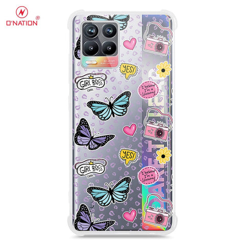 Realme 8 Cover - O'Nation Butterfly Dreams Series - 9 Designs - Clear Phone Case - Soft Silicon Borders