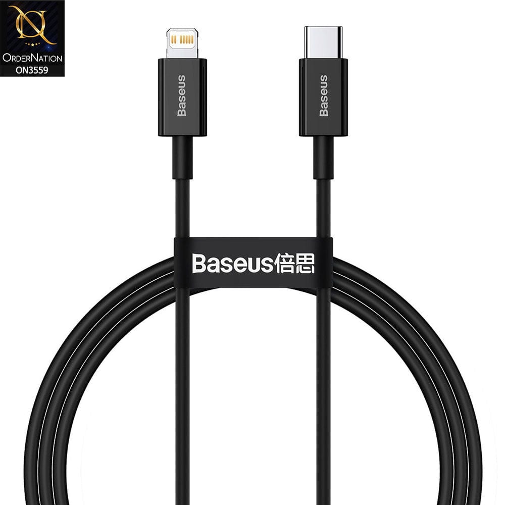 Baseus Superior Series TypeC To iPhone 20W Fast Charging Cable 1m - Black