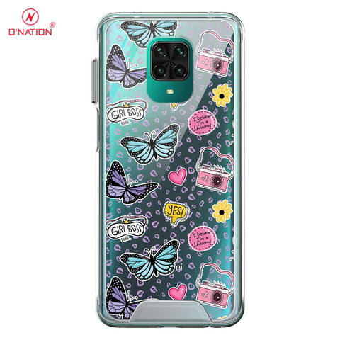 Xiaomi Redmi Note 9 Pro Cover - O'Nation Butterfly Dreams Series - 9 Designs - Clear Phone Case - Soft Silicon Borders