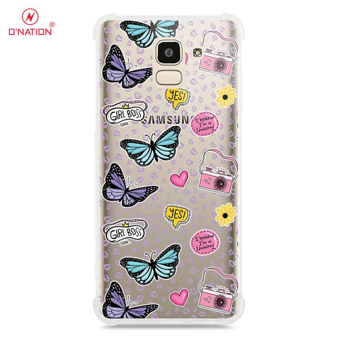 Samsung Galaxy J6 2018 Cover - O'Nation Butterfly Dreams Series - 9 Designs - Clear Phone Case - Soft Silicon Borders