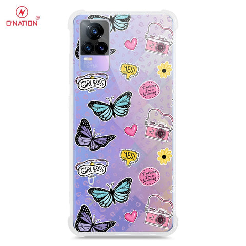 Vivo V21E Cover - O'Nation Butterfly Dreams Series - 9 Designs - Clear Phone Case - Soft Silicon Borders