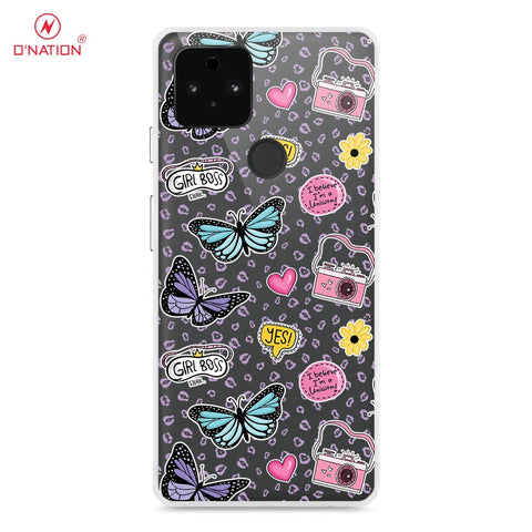 Google Pixel 5a Cover - O'Nation Butterfly Dreams Series - 9 Designs - Clear Phone Case - Soft Silicon Borders