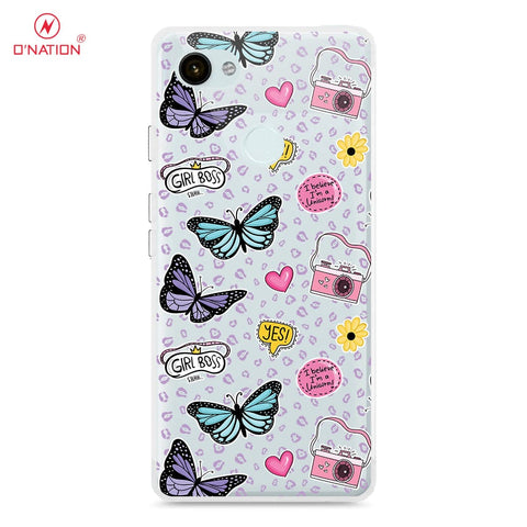 Google Pixel 3a Cover - O'Nation Butterfly Dreams Series - 9 Designs - Clear Phone Case - Soft Silicon Borders