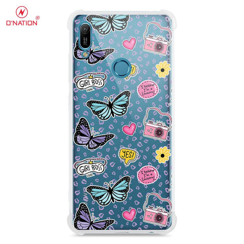 Huawei Y6 2019 / Y6 Prime 2019 Cover - O'Nation Butterfly Dreams Series - 9 Designs - Clear Phone Case - Soft Silicon Borders