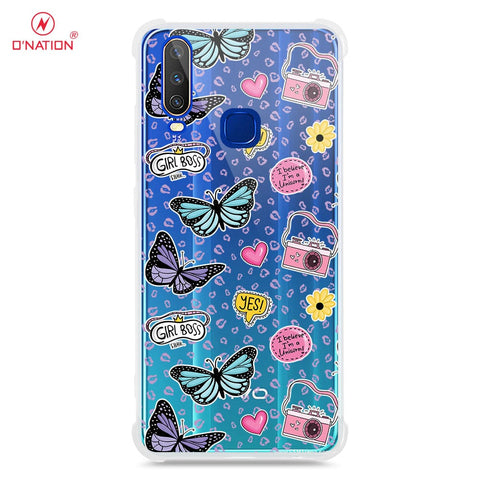 Vivo Y12 Cover - O'Nation Butterfly Dreams Series - 9 Designs - Clear Phone Case - Soft Silicon Borders