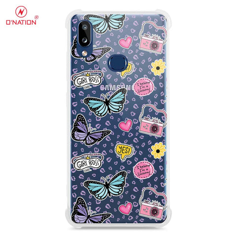 Samsung galaxy A10s Cover - O'Nation Butterfly Dreams Series - 9 Designs - Clear Phone Case - Soft Silicon Borders