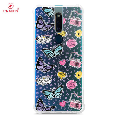 Oppo F11 Pro Cover - O'Nation Butterfly Dreams Series - 9 Designs - Clear Phone Case - Soft Silicon Borders