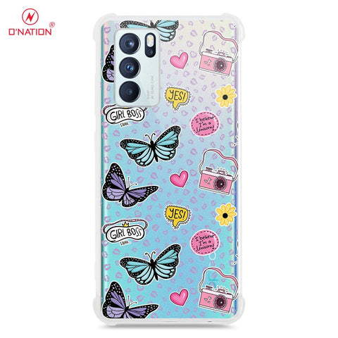 Oppo Reno 6 Pro 5G Cover - O'Nation Butterfly Dreams Series - 9 Designs - Clear Phone Case - Soft Silicon Borders