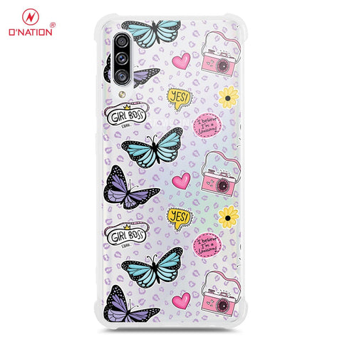 Samsung Galaxy A30s Cover - O'Nation Butterfly Dreams Series - 9 Designs - Clear Phone Case - Soft Silicon Borders