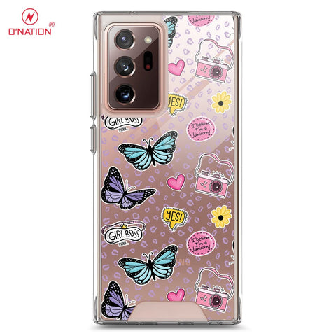 Samsung Galaxy Note 20 Ultra Cover - O'Nation Butterfly Dreams Series - 9 Designs - Clear Phone Case - Soft Silicon Bordersx U7