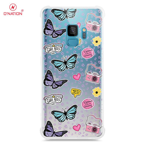 Samsung Galaxy S9 Cover - O'Nation Butterfly Dreams Series - 9 Designs - Clear Phone Case - Soft Silicon Borders