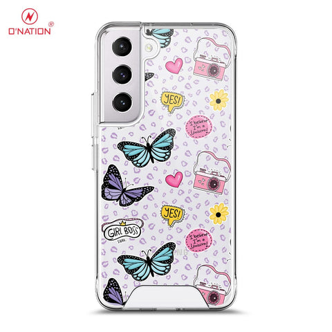 Samsung Galaxy S22 5G Cover - O'Nation Butterfly Dreams Series - 9 Designs - Clear Phone Case - Soft Silicon Borders