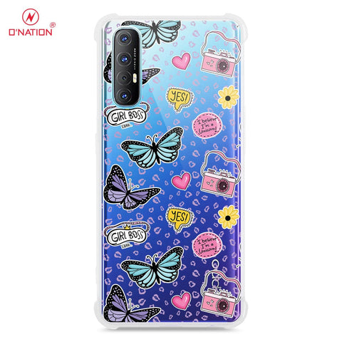 Oppo Reno 3 Pro Cover - O'Nation Butterfly Dreams Series - 9 Designs - Clear Phone Case - Soft Silicon Borders