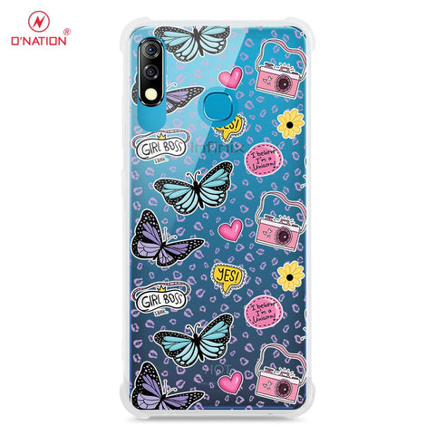 Infinix Hot 8 Lite Cover - O'Nation Butterfly Dreams Series - 9 Designs - Clear Phone Case - Soft Silicon Borders