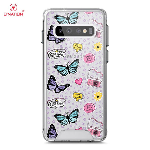 Samsung Galaxy S10 Plus Cover - O'Nation Butterfly Dreams Series - 9 Designs - Clear Phone Case - Soft Silicon Bordersx