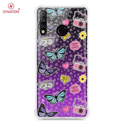 Tecno Spark 4 Cover - O'Nation Butterfly Dreams Series - 9 Designs - Clear Phone Case - Soft Silicon Borders