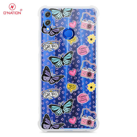 Huawei Honor 8X Cover - O'Nation Butterfly Dreams Series - 9 Designs - Clear Phone Case - Soft Silicon Borders