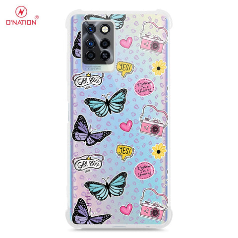 Infinix Note 10 Pro Cover - O'Nation Butterfly Dreams Series - 9 Designs - Clear Phone Case - Soft Silicon Borders