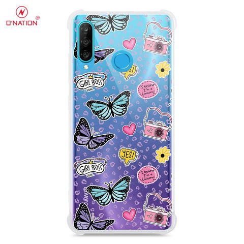 Huawei P30 Lite Cover - O'Nation Butterfly Dreams Series - 9 Designs - Clear Phone Case - Soft Silicon Borders