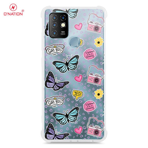 Infinix Hot 10 Cover - O'Nation Butterfly Dreams Series - 9 Designs - Clear Phone Case - Soft Silicon Borders