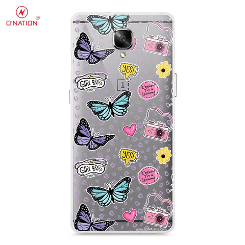 OnePlus 3 Cover - O'Nation Butterfly Dreams Series - 9 Designs - Clear Phone Case - Soft Silicon Borders