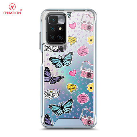 Xiaomi Redmi 10 Cover - O'Nation Butterfly Dreams Series - 9 Designs - Clear Phone Case - Soft Silicon Borders