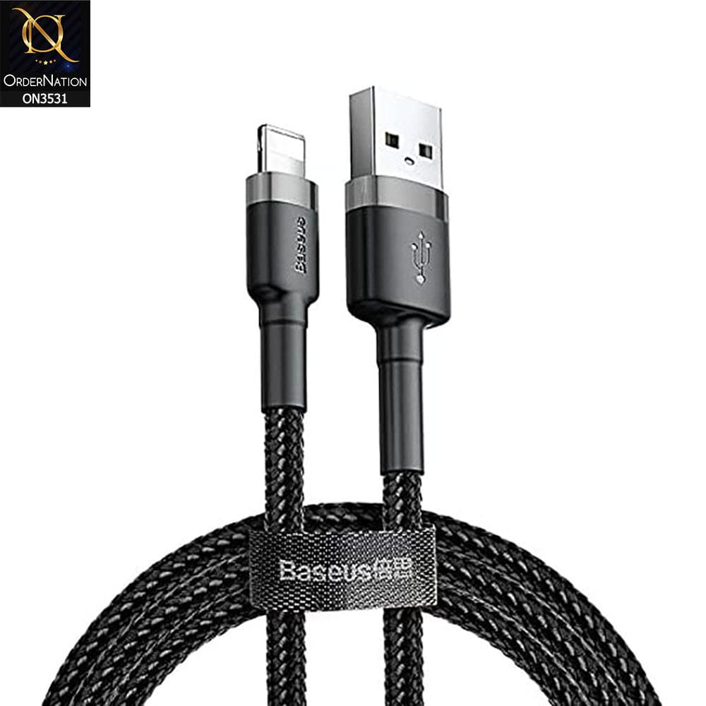 Baseus Cafule Cable USB For Lightning 2M 1.5A - Black & Gray