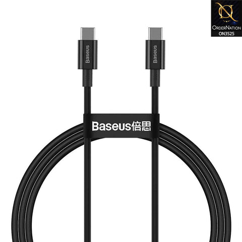 Baseus Superior TypeC to TypeC 100W 1M Fast Charging Data Cable - Black