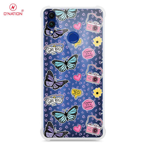 Huawei Honor 8c  Cover - O'Nation Butterfly Dreams Series - 9 Designs - Clear Phone Case - Soft Silicon Borders