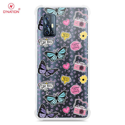 Vivo V17 Cover - O'Nation Butterfly Dreams Series - 9 Designs - Clear Phone Case - Soft Silicon Borders