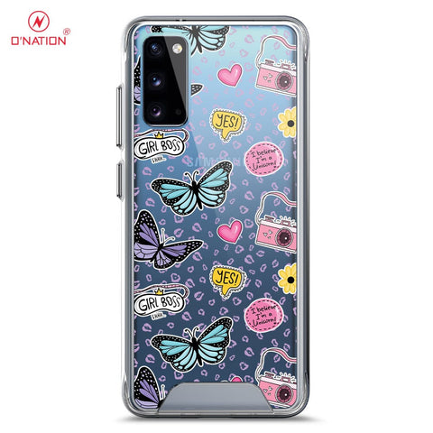 Samsung Galaxy S20 Cover - O'Nation Butterfly Dreams Series - 9 Designs - Clear Phone Case - Soft Silicon Bordersx